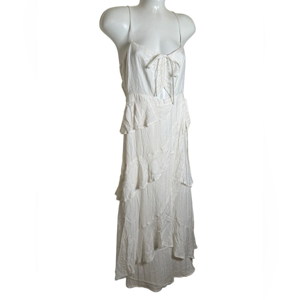 Saltwater Luxe Ruffle Tiered Cut Out Midi Dress - Picture 3 of 9